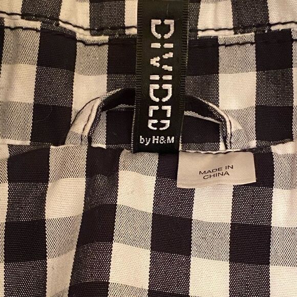 Divided Blazer Women’s Size 4 Black White Gingham Double Breasted Jacket - Picture 3 of 6
